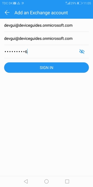 Enter your Email address, Username and Password. Select SIGN IN