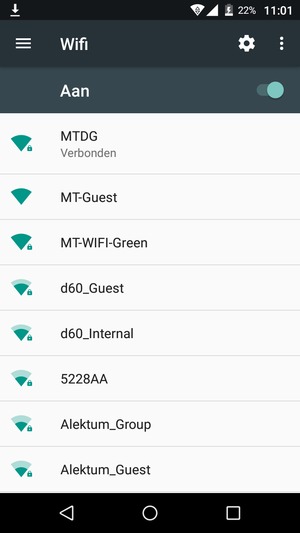 U bent nu verbonden met het WiFi-netwerk
