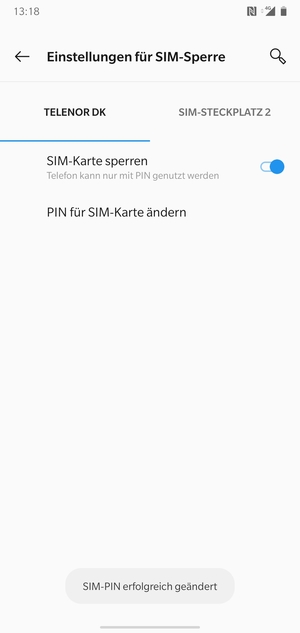 Ihre SIM-PIN wurde geändert