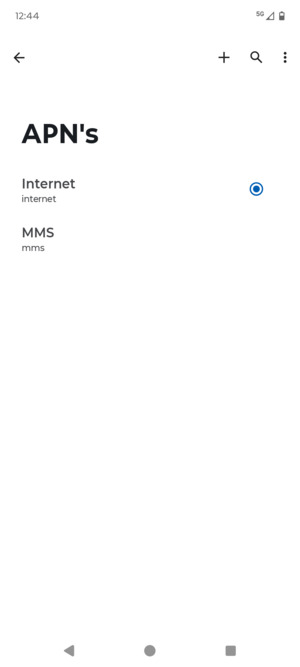 Selecteer de Menu-knop