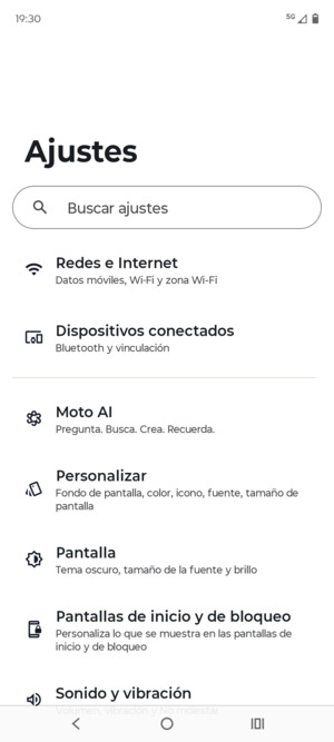 Seleccione Redes e Internet
