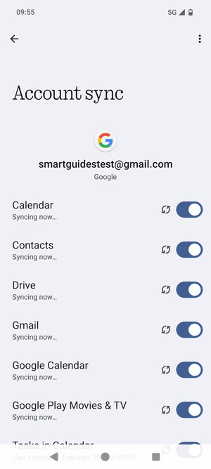 Your information will be synchronised