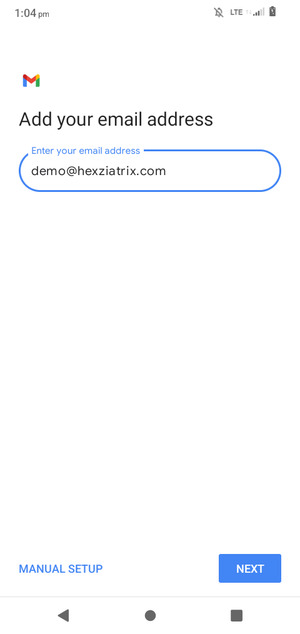 Enter your Email address and select NEXT