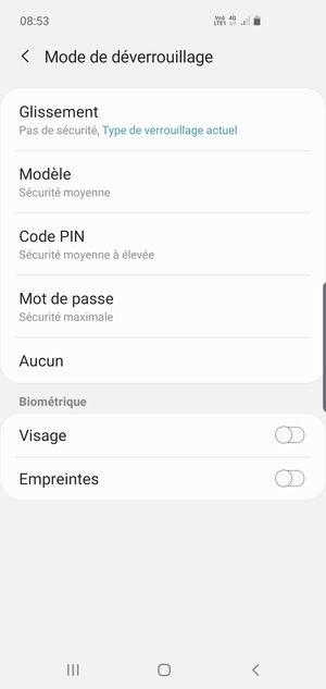 Sélectionnez Modèle
