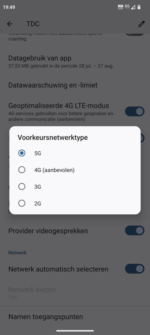 Selecteer uw voorkeursoptie