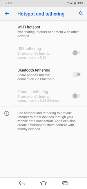 Select Wi-Fi hotspot