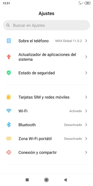 Seleccione Tarjetas SIM y redes móviles