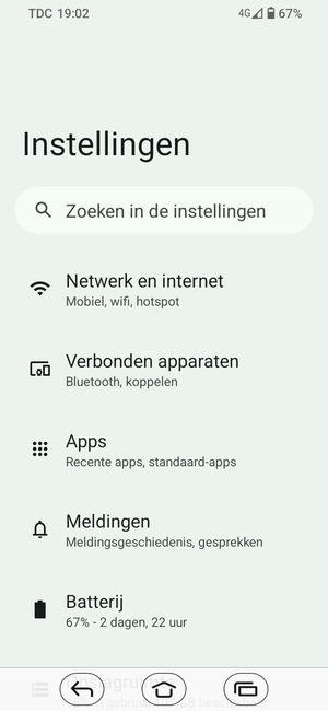 Selecteer Netwerk en internet