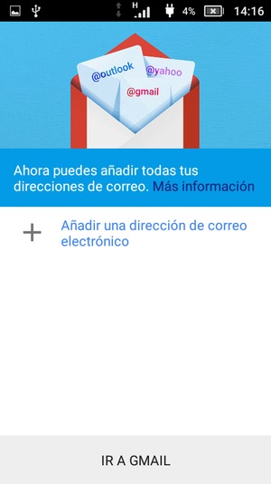 Seleccione Añadir una dirección de correo electrónico