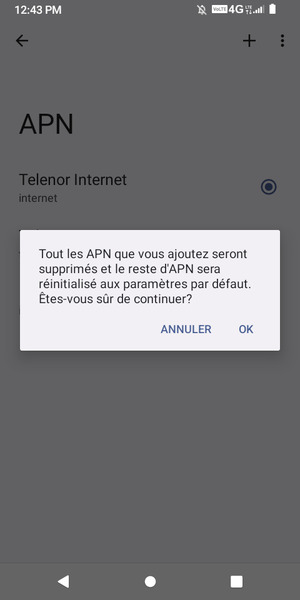 Sélectionnez OK