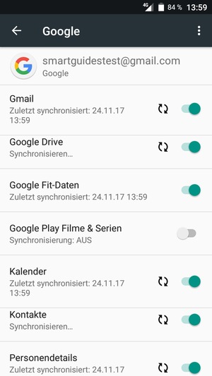 Ihre Kontakte von Google werden nun auf Ihr Doro synchronisiert