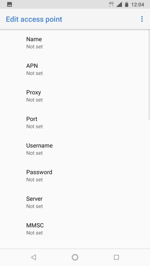Enter Internet information