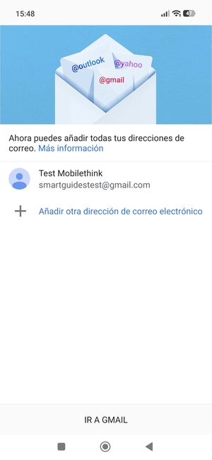 Seleccione IR A GMAIL