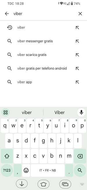 Inserisci il nome dell'app e seleziona Ricerca