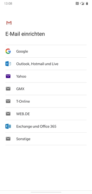 Wählen Sie Exchange und Office 365
