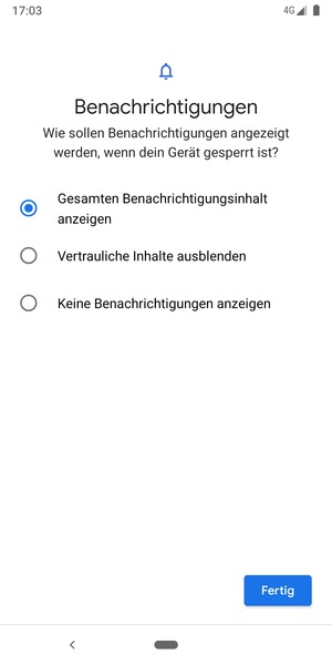Wählen Sie die gewünschte Option und wählen Sie Fertig