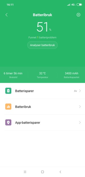 Velg Batterisparer