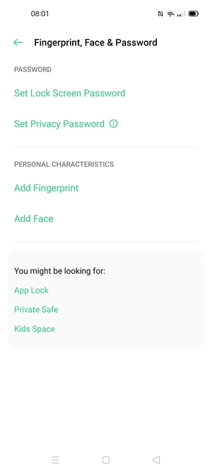 Select Set Lock Screen Password