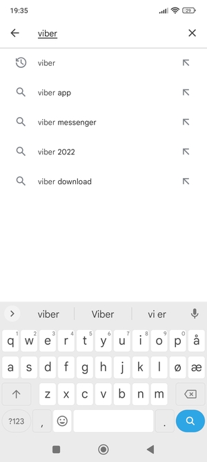 Skriv inn applikasjonsnavnet og velg Søk