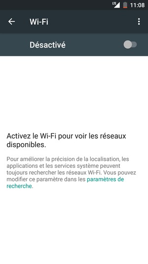 Activer le Wi-Fi