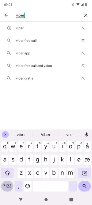 Skriv inn applikasjonsnavnet og velg Søk