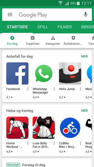 Velg søkefelt