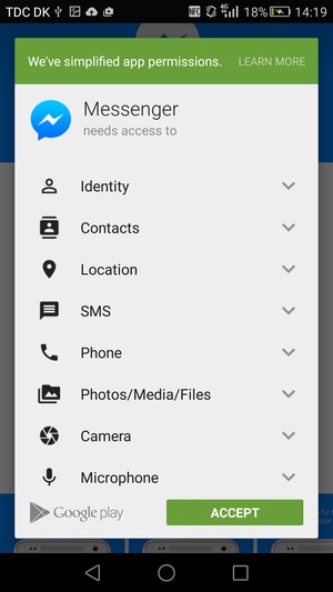 Select ACCEPT