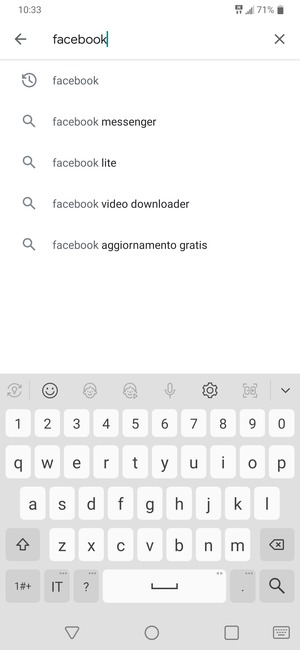 Inserisci il nome dell'app e seleziona Ricerca