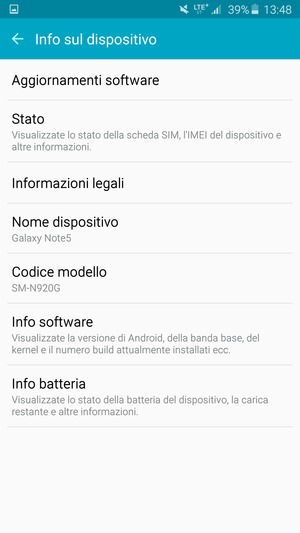 Seleziona Aggiornamenti software