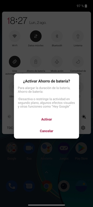 Seleccione Activar