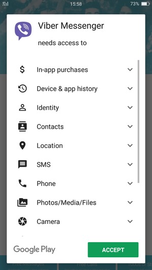 Select ACCEPT