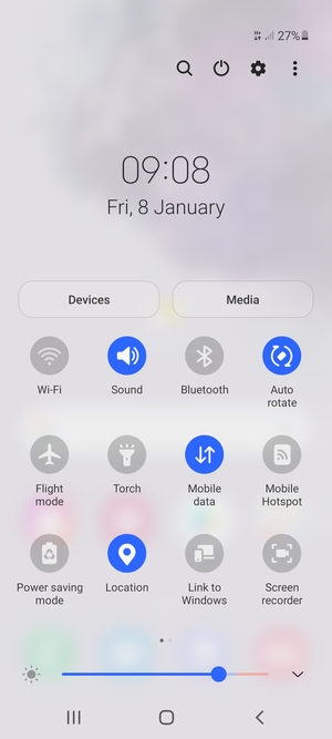 Select Sound to change to vibration mode