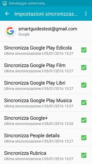 Assicurati che Sincronizza Rubrica sia selezionato