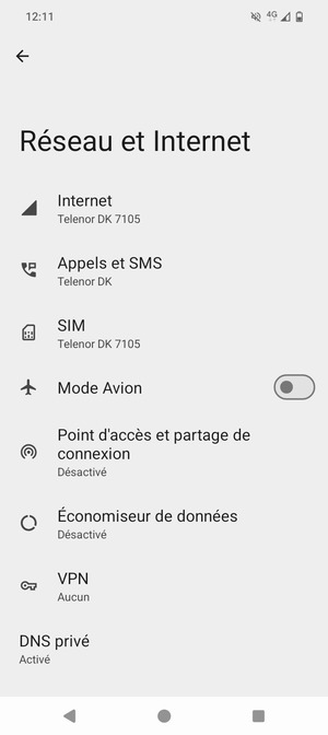 Sélectionnez SIM