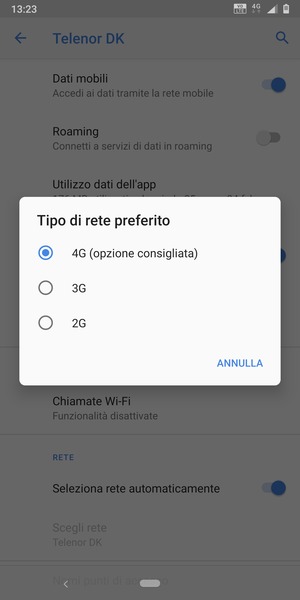 Seleziona la tua opzione preferita