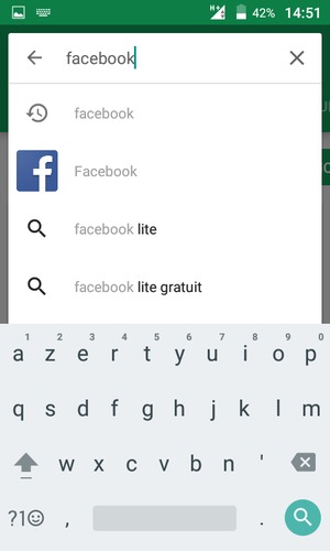 Saisissez le nom de l'appli et sélectionnez Rechercher
