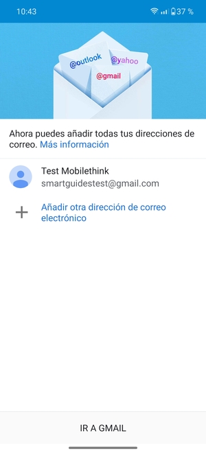 Seleccione IR A GMAIL