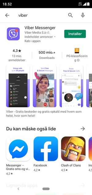 Vælg appen