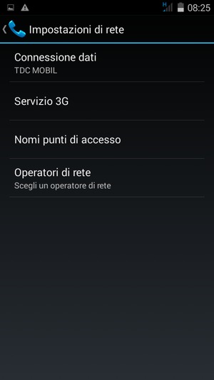 Seleziona Servizio 3G