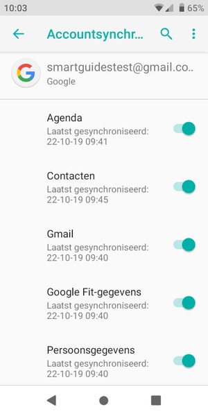 Selecteer de Menu-knop