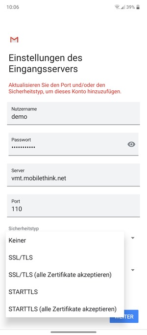 Wählen Sie Keiner