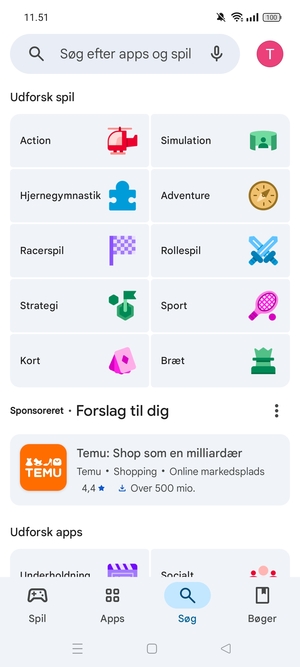 Vælg Søgfeltet