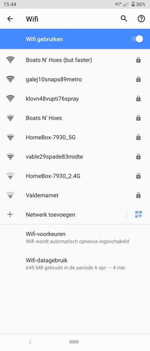Selecteer het draadloze netwerk waarmee u verbinding wilt maken