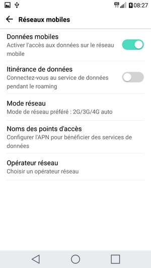Sélectionnez Noms des points d'accès
