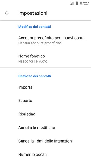 Scorri e seleziona Importa