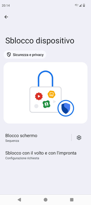 Il tuo telefono è ora protetto dal blocco schermo