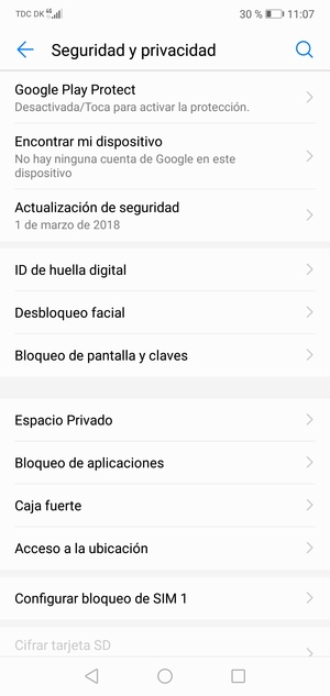 Seleccione Configurar bloqueo de SIM