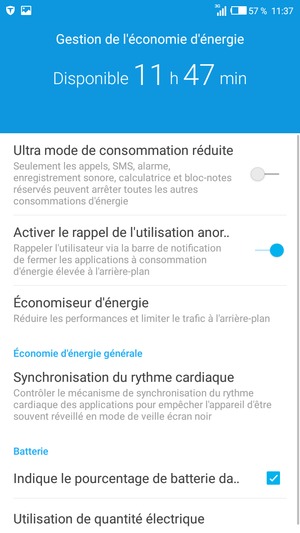 Sélectionnez Économiseur d'énergie