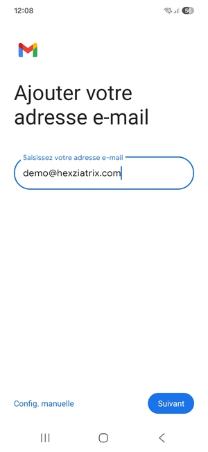 Saisissez votre adresse e-mail et sélectionnez Suivant