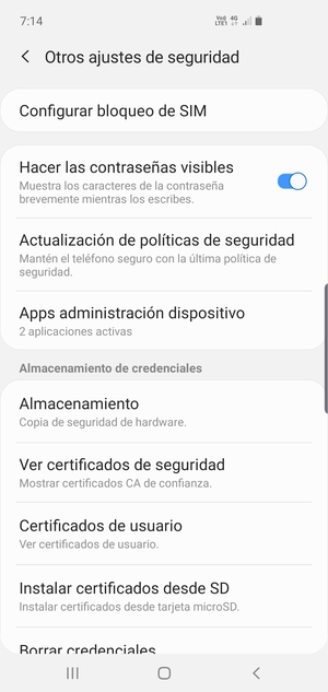 Seleccione Configurar bloqueo de SIM